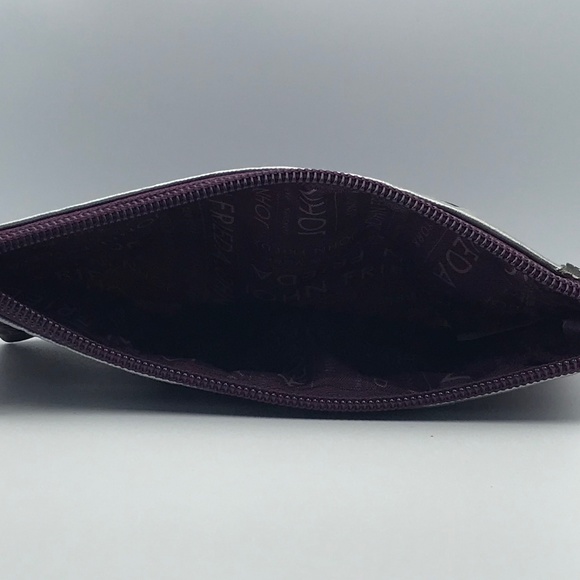 NWOT John Frieda Merlot & Silver Make Up Bag - Picture 3 of 9